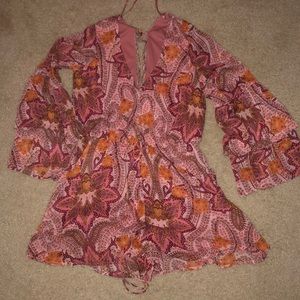 Warm Colored Floral Romper